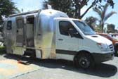 Airstream Trailer Camper Conversion Mounted On Truck Chassis